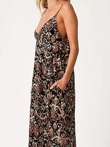 2023 Women's V-neck printed lace dress