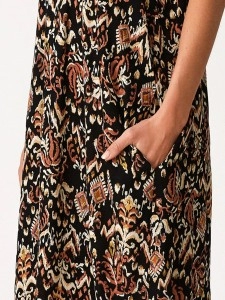 2023 Women's V-neck printed lace dress