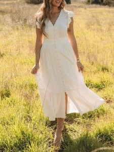 2023 Women's Vacation White Dress 2023 Women's Vacation White Dress