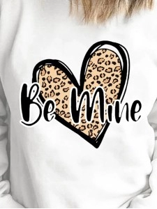 Casual print crew neck sweatshirt