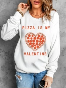 Casual Valentine printed sweatshirt Casual Valentine printed sweatshirt