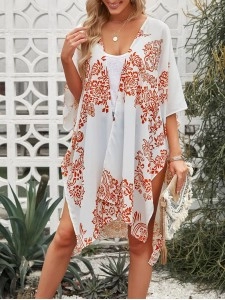 Floral Side Slit Cover Up Floral Side Slit Cover Up