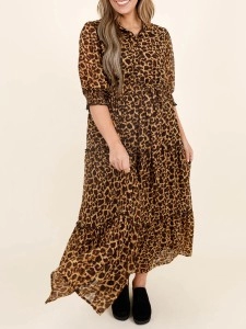 Leopard patterned long dress Leopard patterned long dress