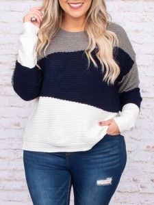 Multi color patchwork loose knit sweater Multi color patchwork loose knit sweater