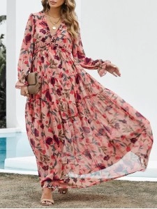 Wild Lotus Ruffle Tiered Maxi Dress Wild Lotus Ruffle Tiered Maxi Dress