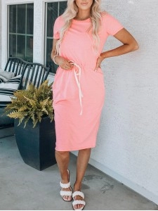 Women Casual Elegant T Shirts Rope Dress Women Casual Elegant T Shirts Rope Dress