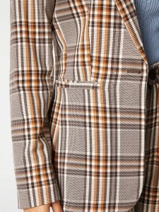 Women's casual plaid blazer