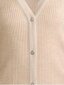 Women's khaki elegant knitted sweater