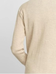 Women's khaki elegant knitted sweater