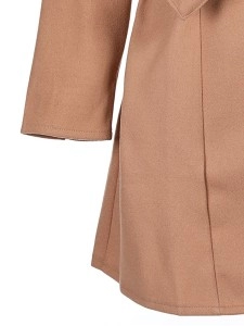 Women's solid color woolen coat