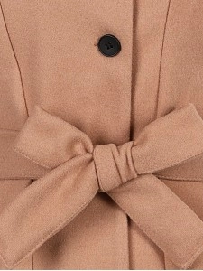 Women's solid color woolen coat